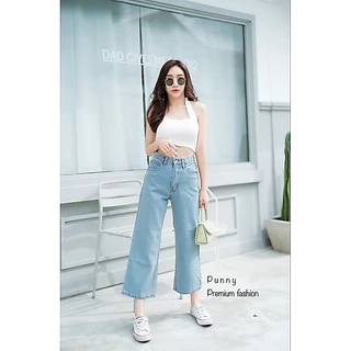 💯Punny jeansทรงขากระบอก7ส่วนผ้าไม่ยืดเอวสูงปิดสะดือสาวอวบมีไซนะค่ะ23"-38"เลยจ้าผ้าดีมากเก็บทรงพลางหุ่นไดดีสุดจ้ารุ่นนี้