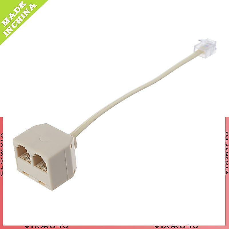 GLO โทรศัพท์ Splitter RJ11 6P4C 1 ชาย 2 หญิงอะแดปเตอร์ RJ11 ถึง RJ11 แยก