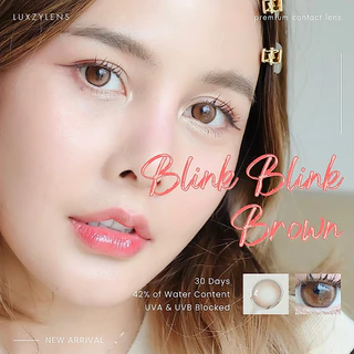 คอนแทคเลนส์(กลาง)🔥Blink Blink🔥(LuxzyLens) สี : Brown / Gray รายเดือน มีค่าสายตา