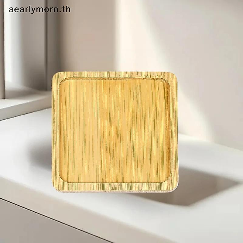 AA รอบวอลนัทไม้ Coaster ขาตั้งทนทานแก้วชากาแฟถ้วย Pad ทนความร้อน Beech ไม้ Coaster ตารางบนโต๊ะอาหาร TH