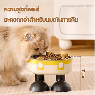 😻ชามสัตว์เลี้ยง ชามอาหารแมว ทําจากสแตนเลส ชามอาหารสุนัข มั่นคงและไม่ลื่น ทําความสะอาดง่าย