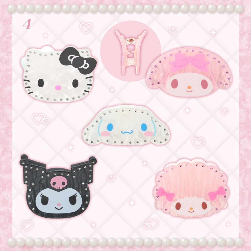พร้อมส่ง กิ๊บซาริโอ้คอลเลคชั่นใหม่ อะคริลิคมีเพชร กิ๊บหนีบผม