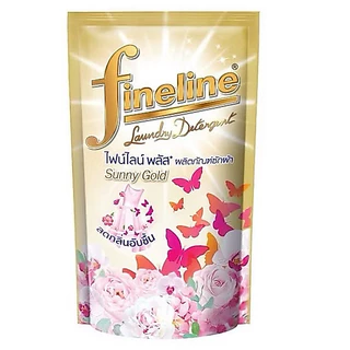 [แพ็ค3ขายดี] Fineline ไฟน์ไลน์ฃพลัส ผลิตภัณฑ์ซักผ้า สูตรลดกลิ่นอับชื้น ถุงสีทอง กลิ่นซันนี่โกลด์ ขนาด 400 มล.
