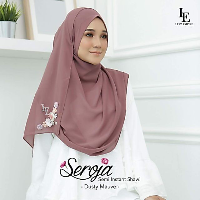 Seroja Semi Instant Shawl RM69 DISKAUN RM19 พร้อม