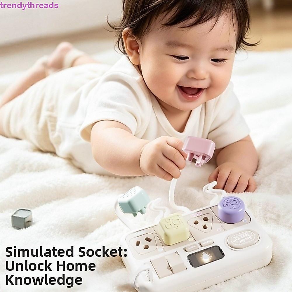 TRENDYTHEADS Plug Board Toy, Hand-Eye Conditioning Educational Switch Board Toy, Color Recognition P
