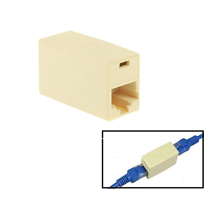 RJ45 Network Changer LAN Extension Adapter Connector Cable Connector
