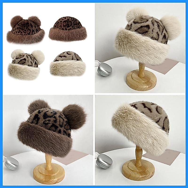 Luk Furry Ushanka Head Wrap Furry Soft Thicken Hood สําหรับผู้หญิงสวมใส่กลางแจ้ง Thicken หูสําหรับกี