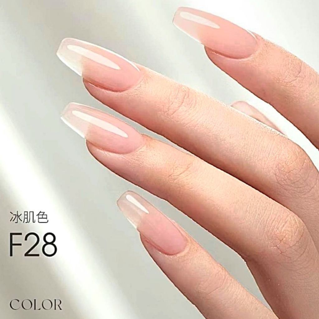 เจลต่อเล็บโทนสีนู้ด MODING🇨🇳 #F28 กระปุก 20g. Hardness Milk Extension gel