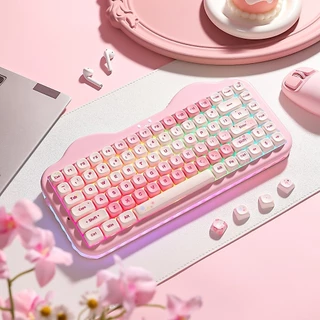 [โค้ดคุ้มลด 20%] YUNZII C75 Cake Meow Keyboard Creamy Mechanical Keyboard คีย์บอร์ดไร้สาย Wireless Bluetooth Custom MOA