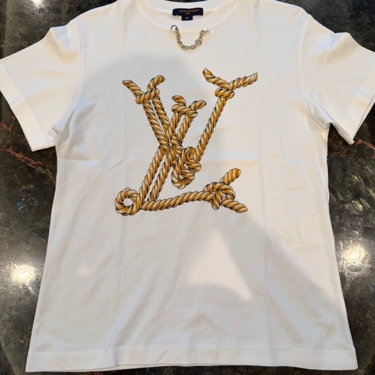 เสื้อยืดมือสอง Louis vuitton ของแท้ 100% Nautical LV T-Shirt ไซส์ xs