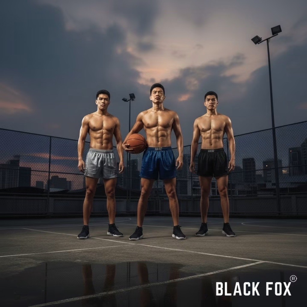 BLACK FOX กางเกงบ็อกเซอร์สปอร์ตแวร์ ขาสั้น ทรงเข้ารูป เอวต่ำ มีซับใน