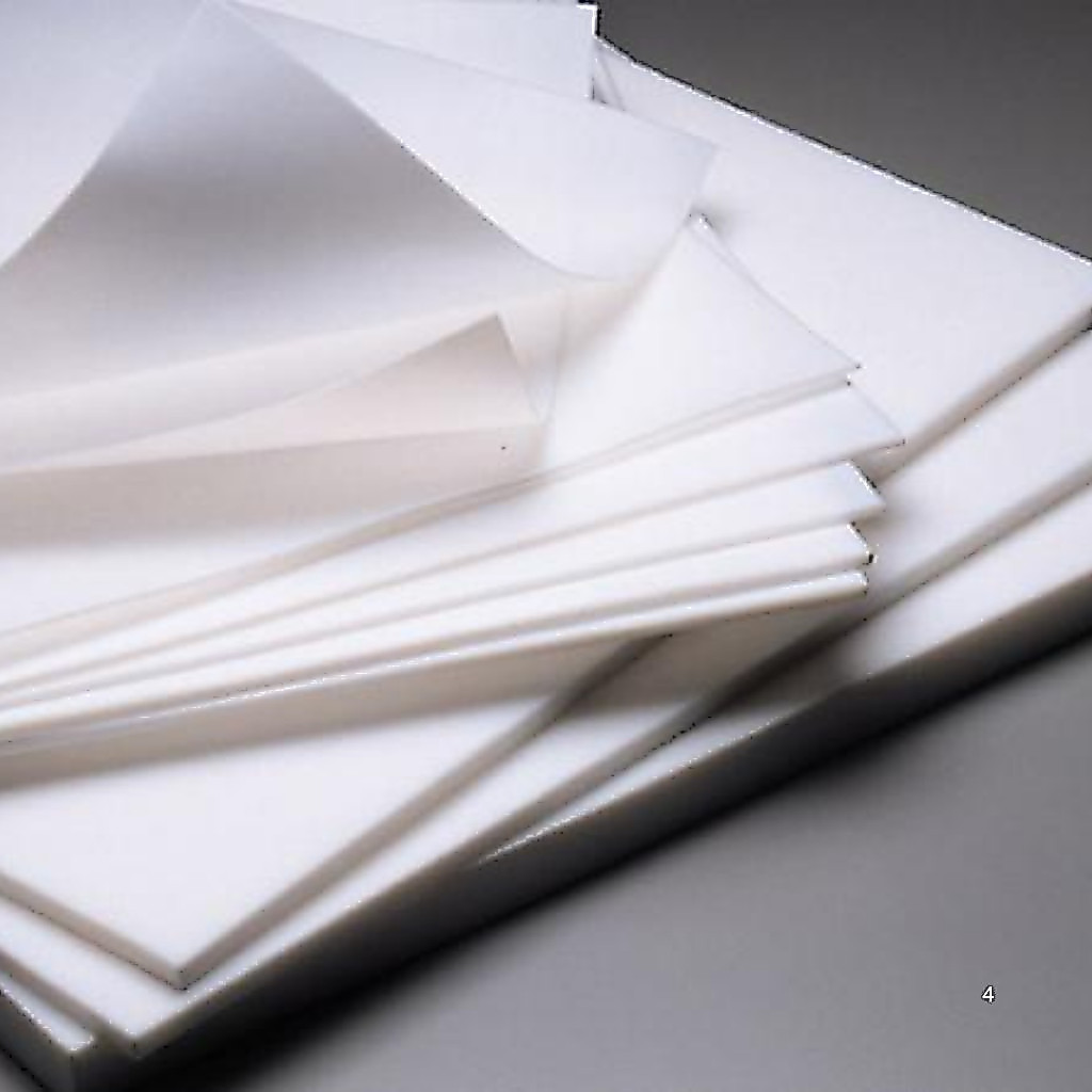 แผ่นเทปล่อน VIRGIN PTFE ปะเก็น ความหนา 0.5-1.5 มิล แผ่นเทฟลอน VIRGIN PTFE Sheet (TEFLON) ทน -268ºC ถึง 260 ºC