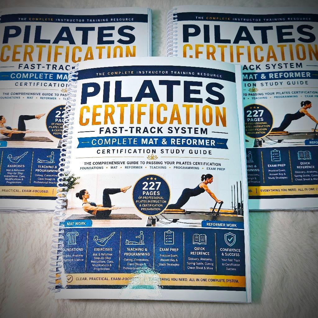 คู่มือเตรียมสอบเพื่อรับใบรับรองครูสอนพิลาทิส Pilates certification Mat & Reformer #Reformer #Mat #Pi