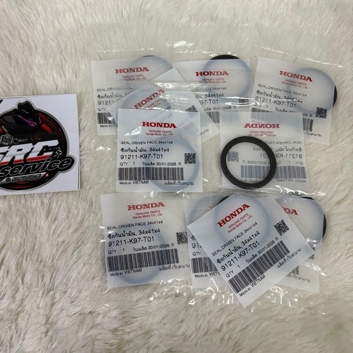 ซีลหน้าสัมผัสของพูลเลย์ตาม 34x41x4 แท้ศูนย์ฮอนด้า 1ชิ้น รหัสสินค้า 91211-K97-T01