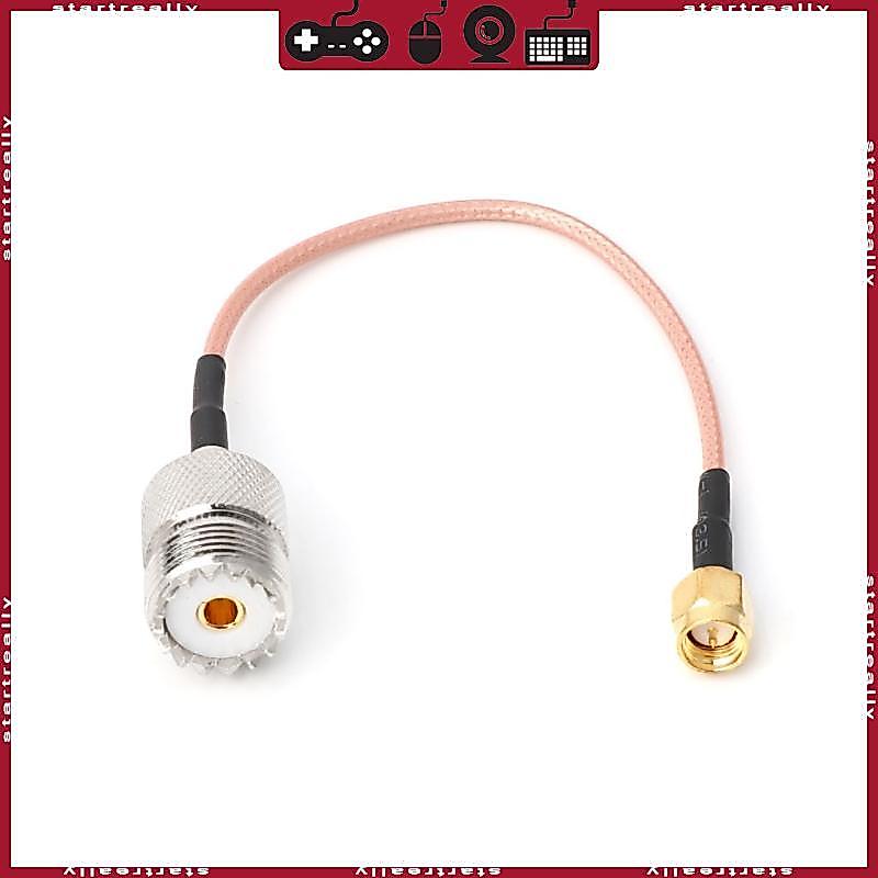 ST RG316 สายจัมเปอร์ Pigtail UHF SO239 หญิง PL259 ถึง SMA ชายปลั๊กอะแดปเตอร์ Crimp