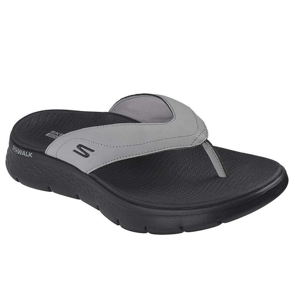 Skechers صندل رجالي GOwalk Flex — رمادي وأسود — صورة 3