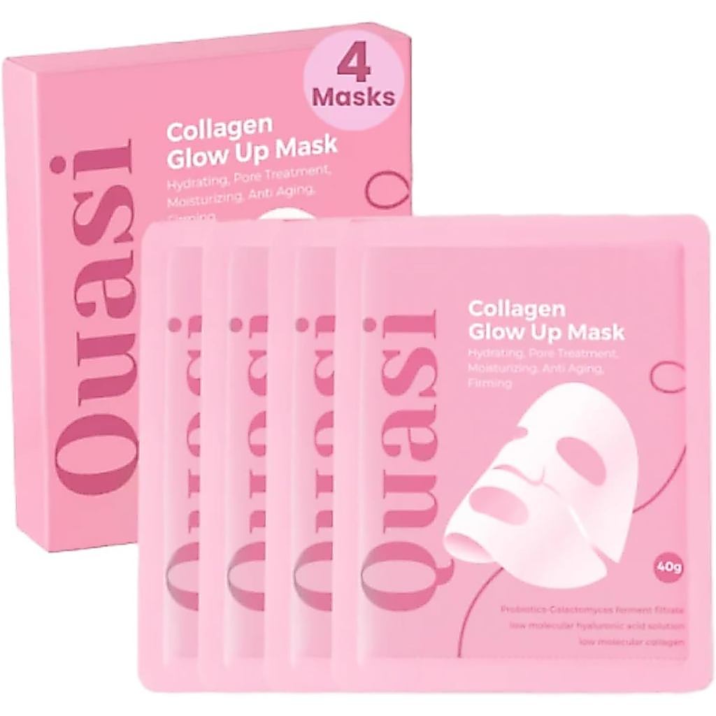 หน้ากากอนามัย Quasi Bio Collagen Mask, Firm Deep Hydrating Masks for Wrinkle Reduction and Pore Mini