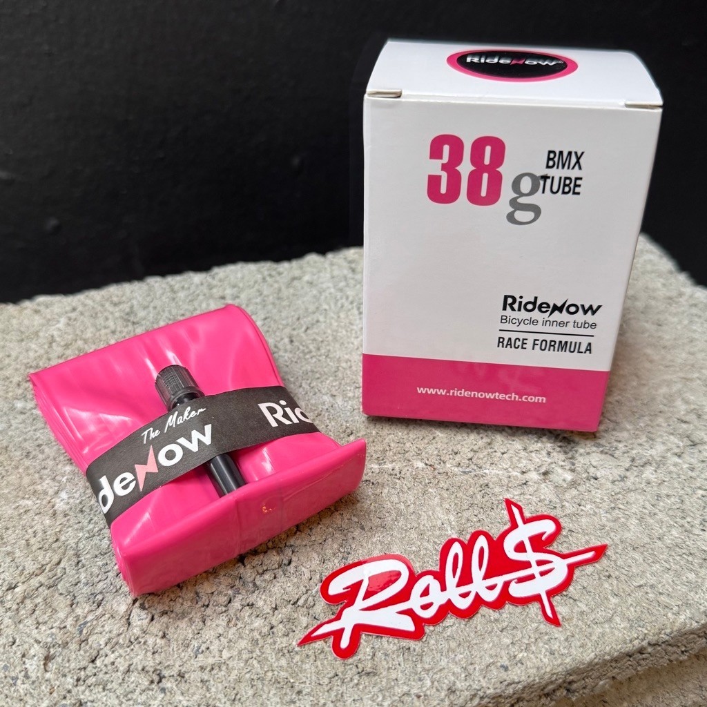 ยางในจักรยาน BMX โคตรเบา น้ำหนัก 38g RIDENOW สีชมพู ขอบ 20 นิ้ว 20X1.9-2.5"