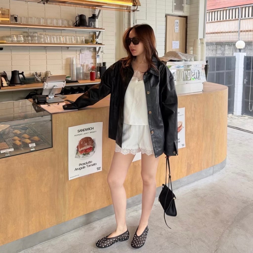 Used #tshop leather jacket