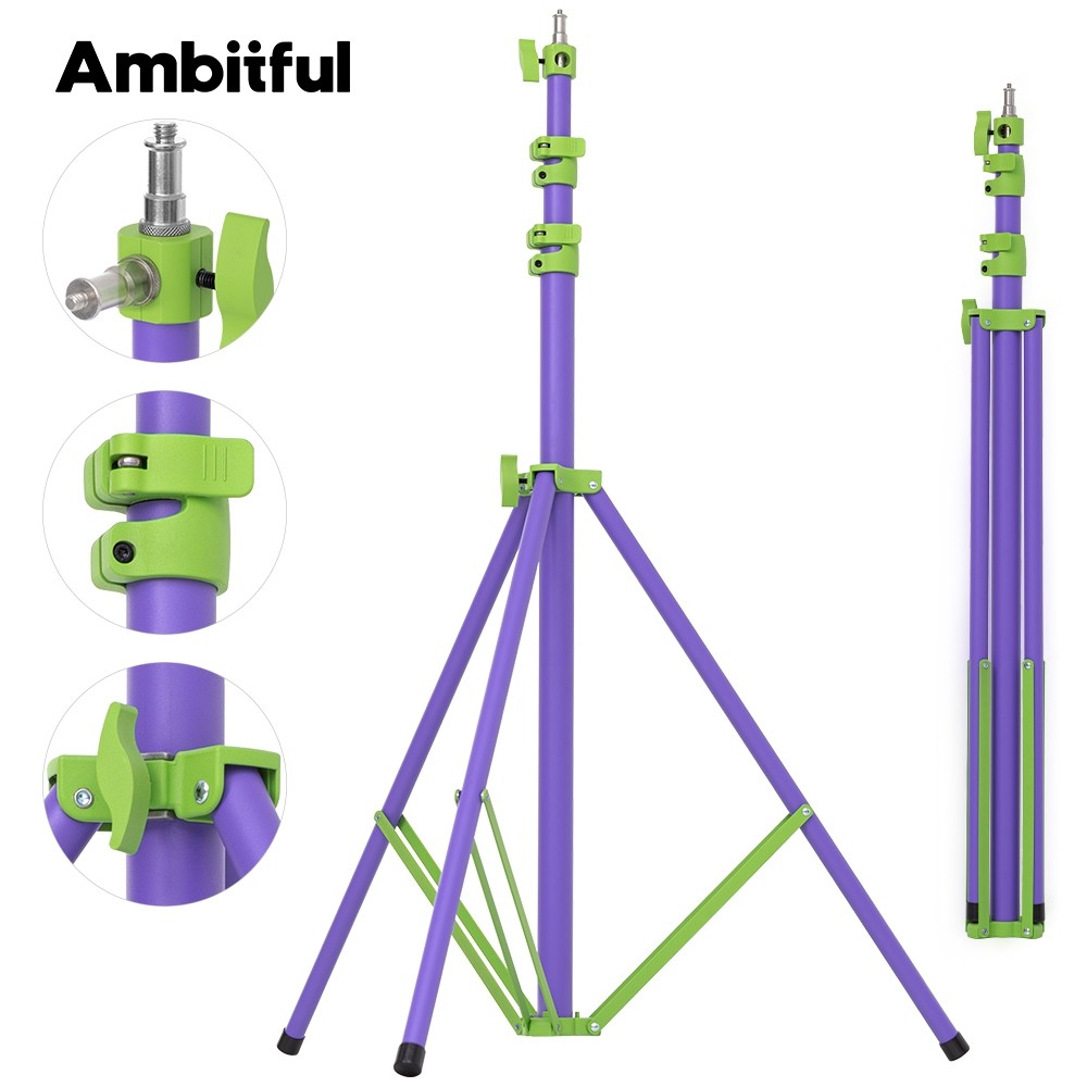 Ambystful GM280P Limited Edition 2.8m ขาตั้งไฟในตัวเบาะลมโลหะหนาโหลดสูงสุด 10 กก.สําหรับ AD600BM AD2