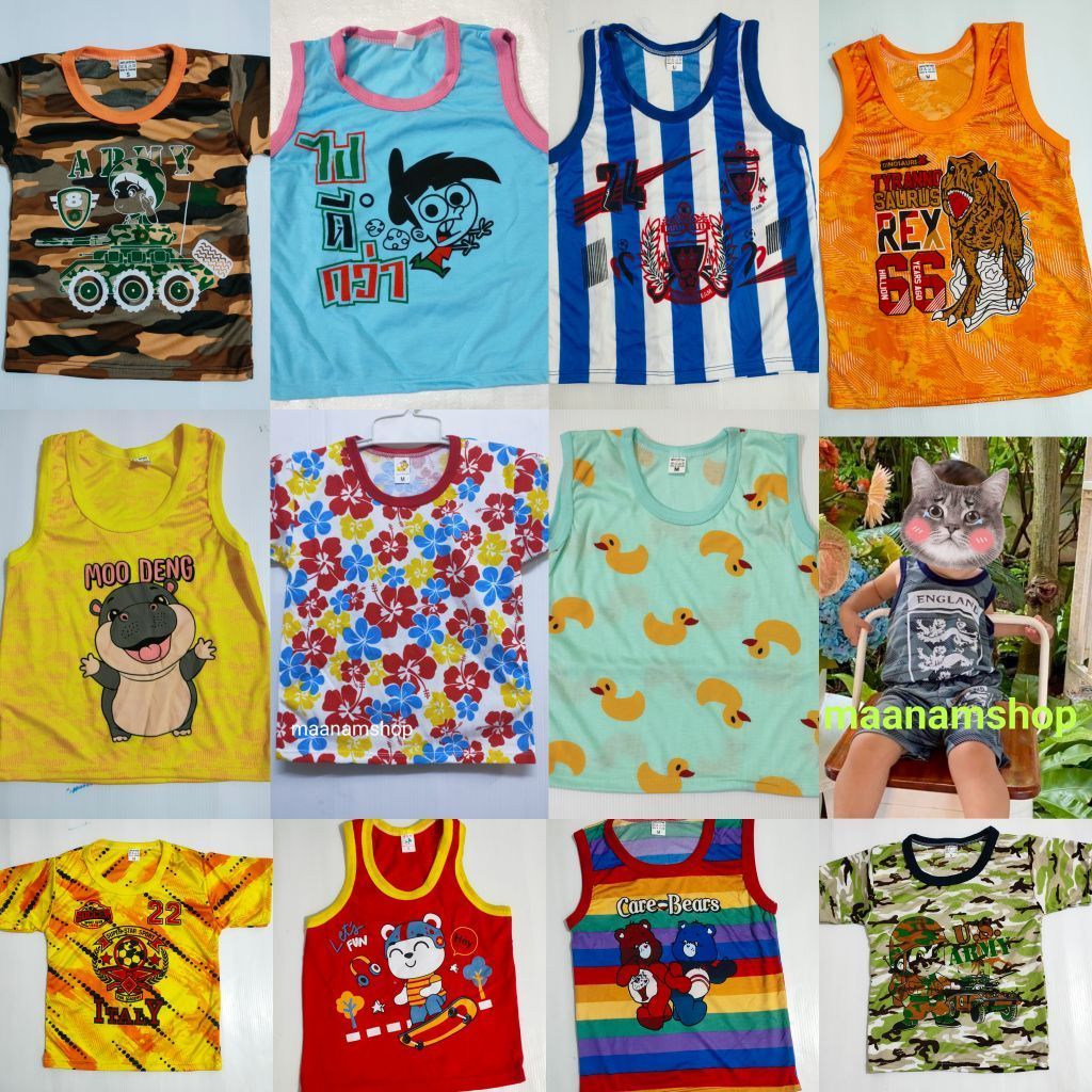 เสื้อเด็ก Size:S และ M สำหรับเด็ก 6เดือน-2ขวบ