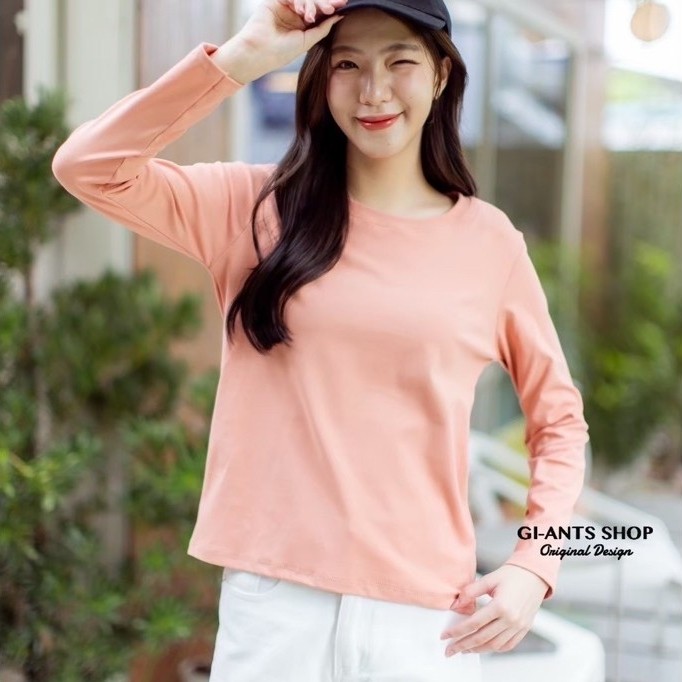 เสื้อยืดคอกลมแขนยาว ป้าย GI-ANTS SHOP🩷