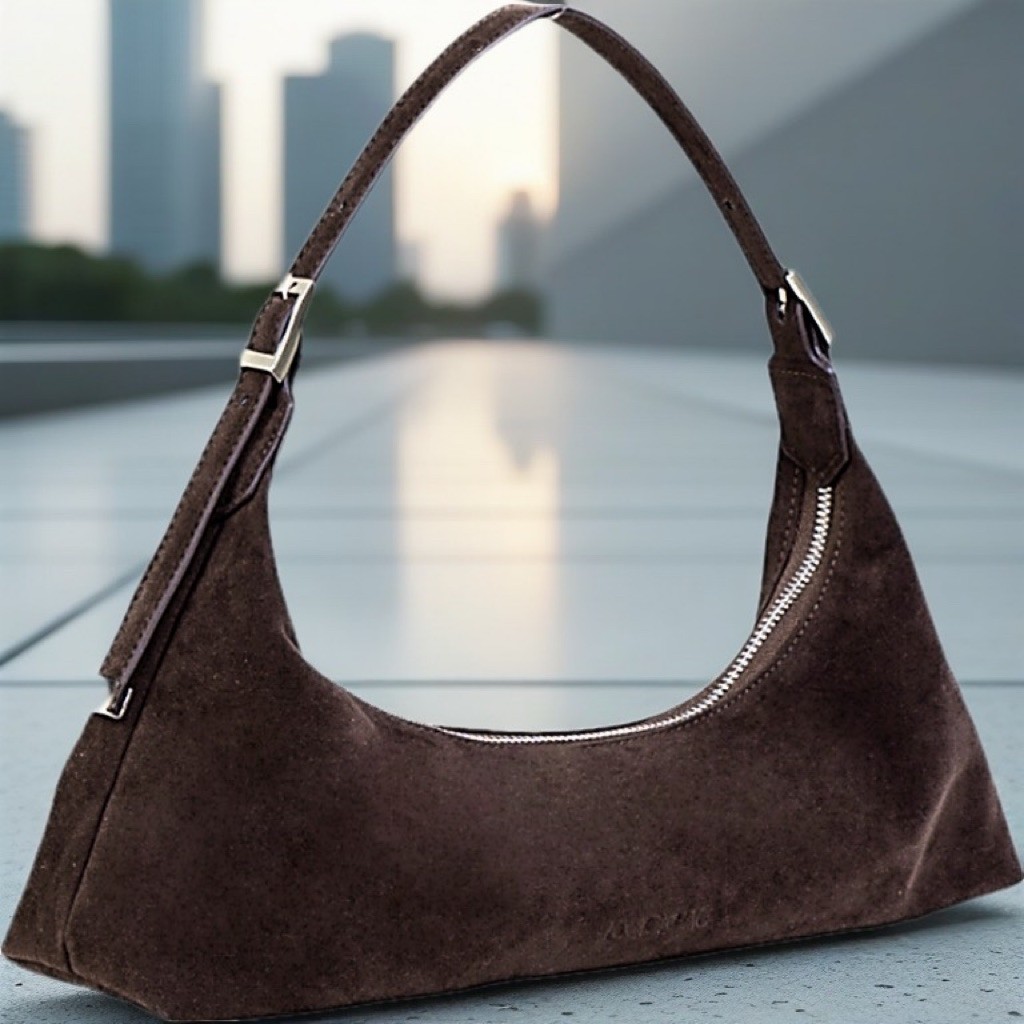 กระเป๋าหนังกลับเทียมสีDark-brown แบรนด์ KNACKBAG(ใช้งานครั้งเดียว)