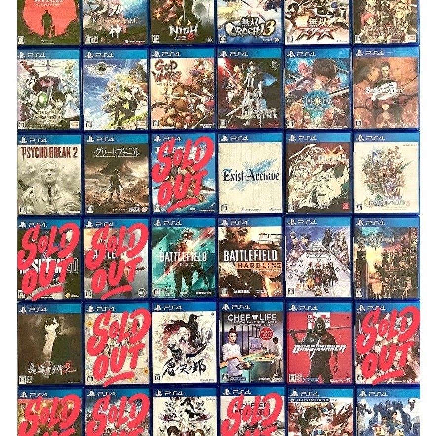แผ่นเกม Ps4 มือสอง (13) โซนญี่ปุ่นทุกแผ่น (🇯🇵) / Katanakami / Caligula / Ghost Runner / Senran / Azu