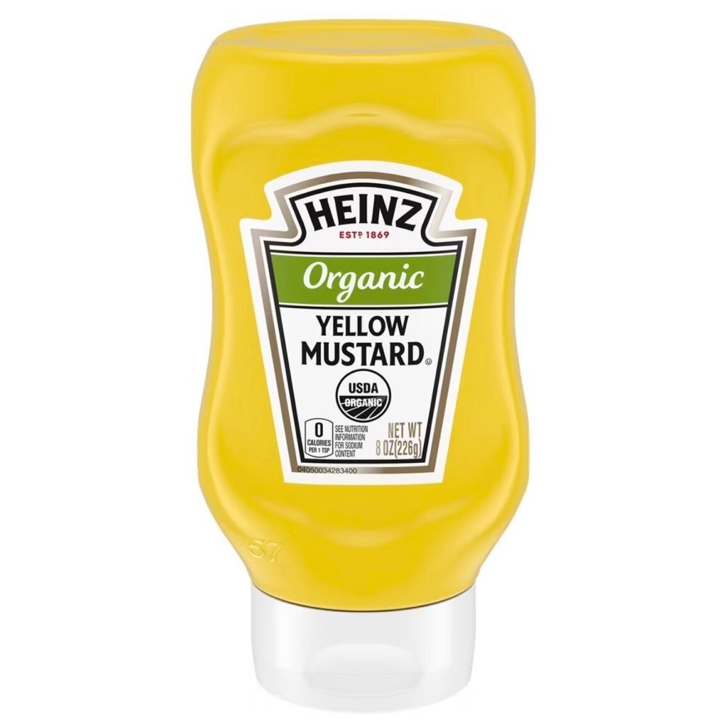 [ส่งด่วน] Heinz Organic Yellow Mustard 235ml/Heinz Yellow Mustard 225g มัสตาร์ดเหลืองออร์แกนิค