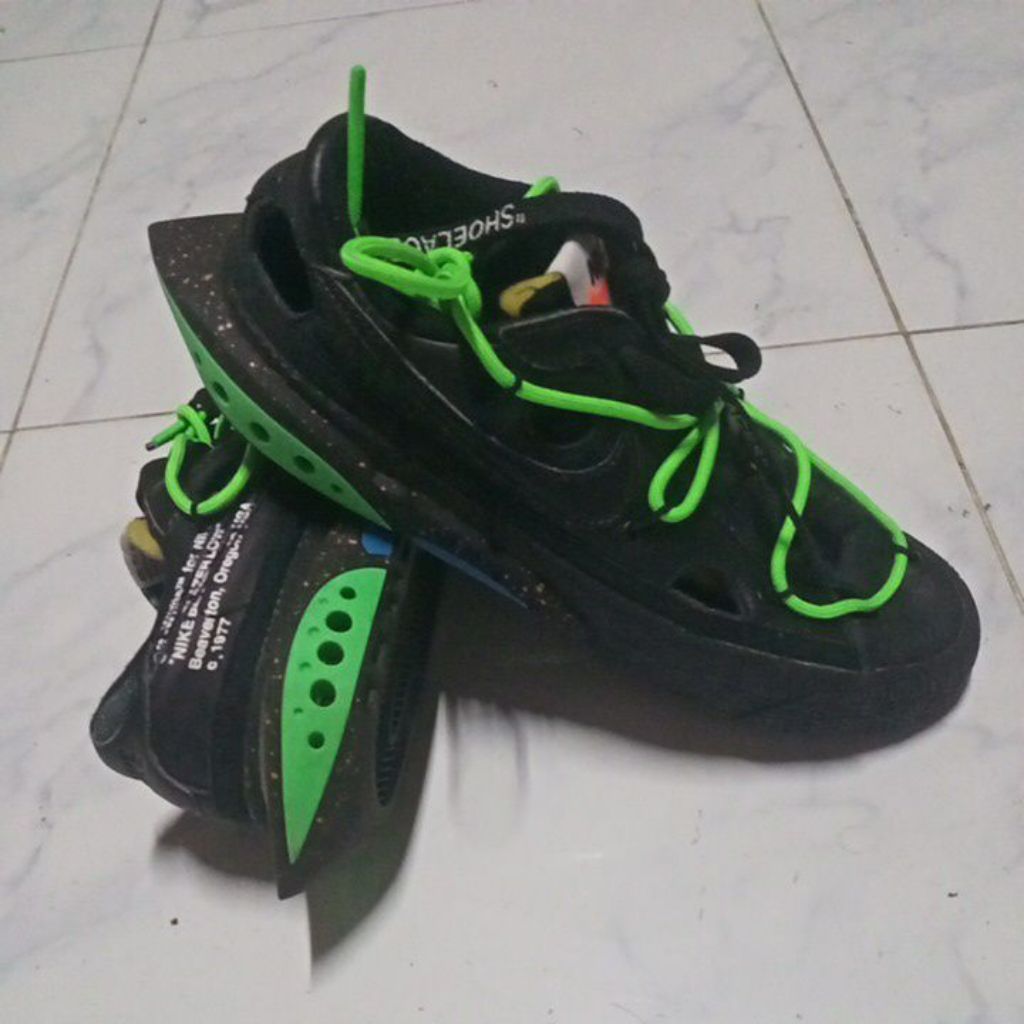 Nike Blazer Low x Off-White "Black Electro Green"