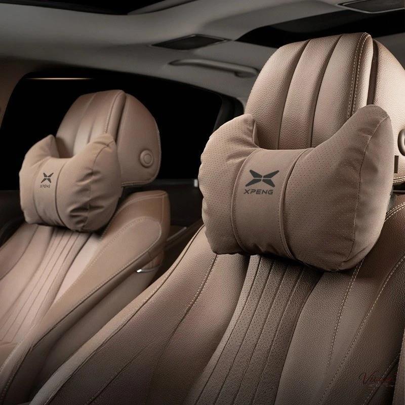 Fit สําหรับ Xiaopeng Xpeng G6 X9 2024 2025 รถ Headrest คอ Protector Lumbar Support Suede Cotton Seat
