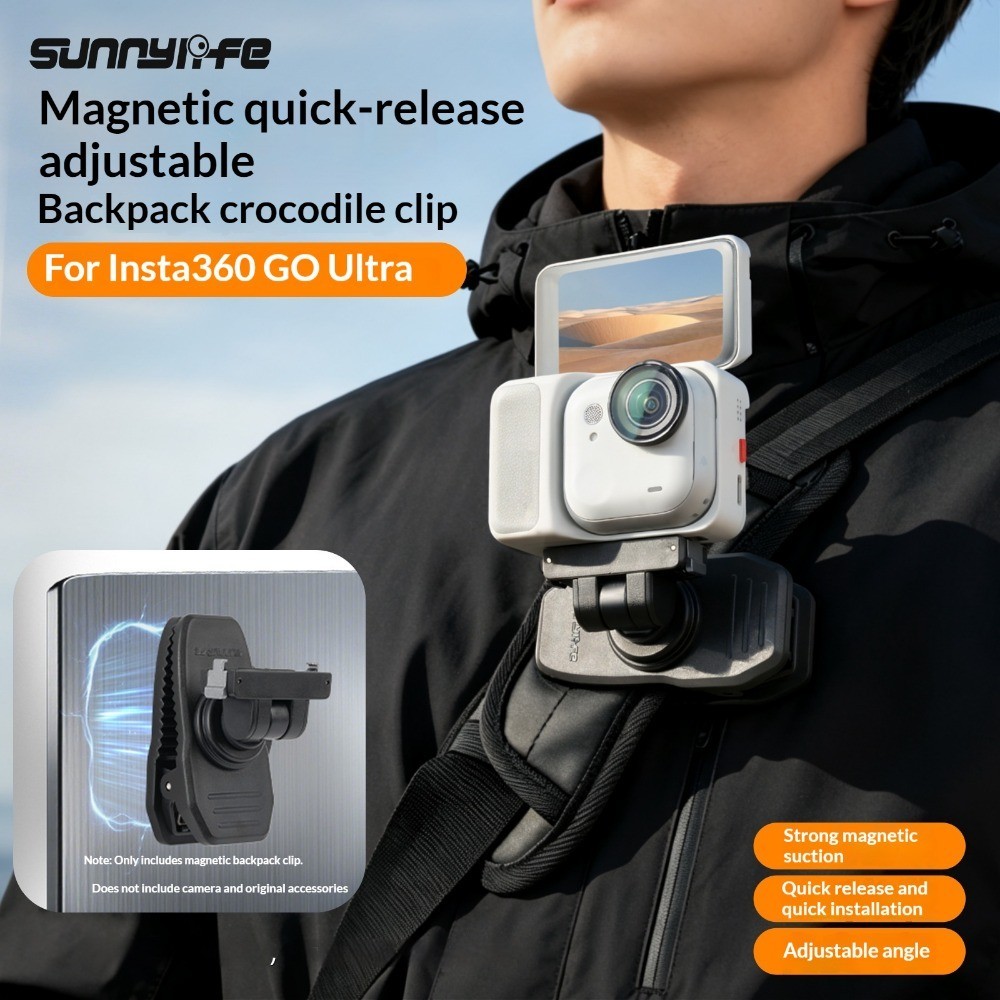 สําหรับ Insta360 GO Ultra Magnetic Quick Release, สําหรับ Insta360 GO Ultra กระเป๋าเป้สะพายหลังคลิป,
