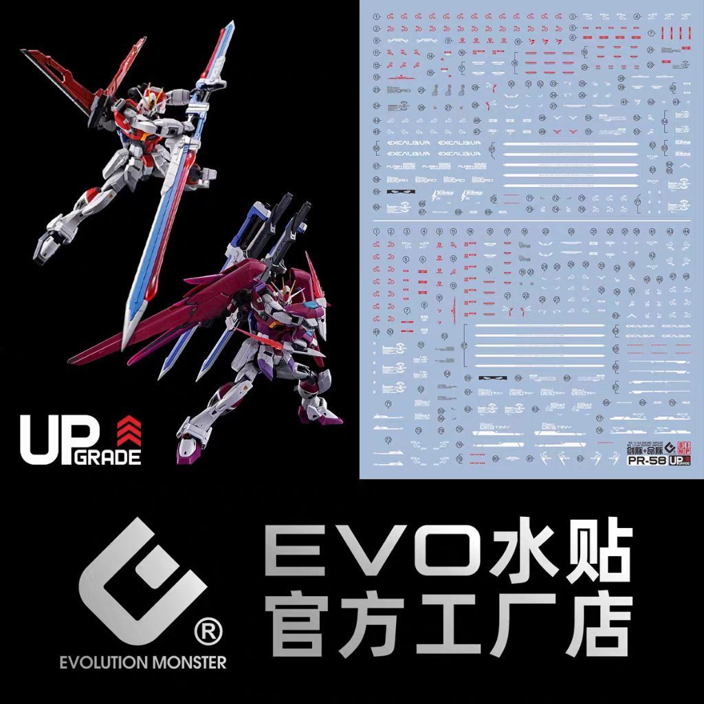 RG Sword Impulse+Destiny Impulse Gundam [EVO Water Decal]