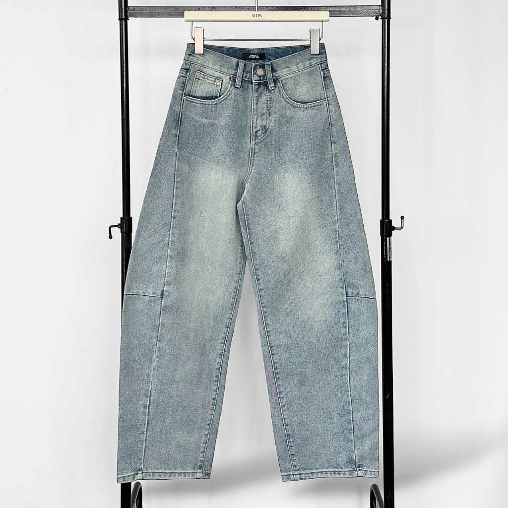 Atipashop - Dagger barrel Jeans กางเกงยีนส์ ขายาว บาร์เรล