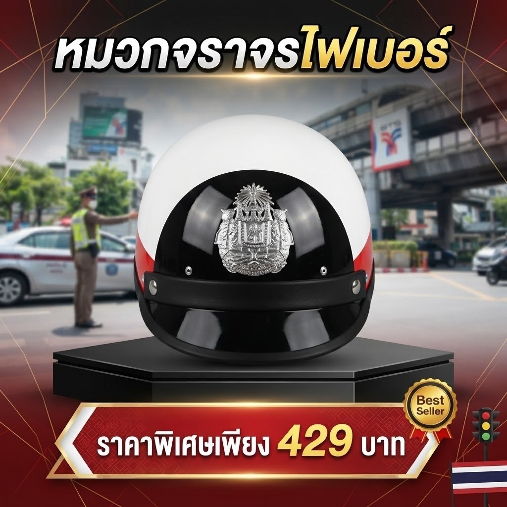 หมวกจราจร หมวกสายตรวจ สำหรับเจ้าหน้าที่