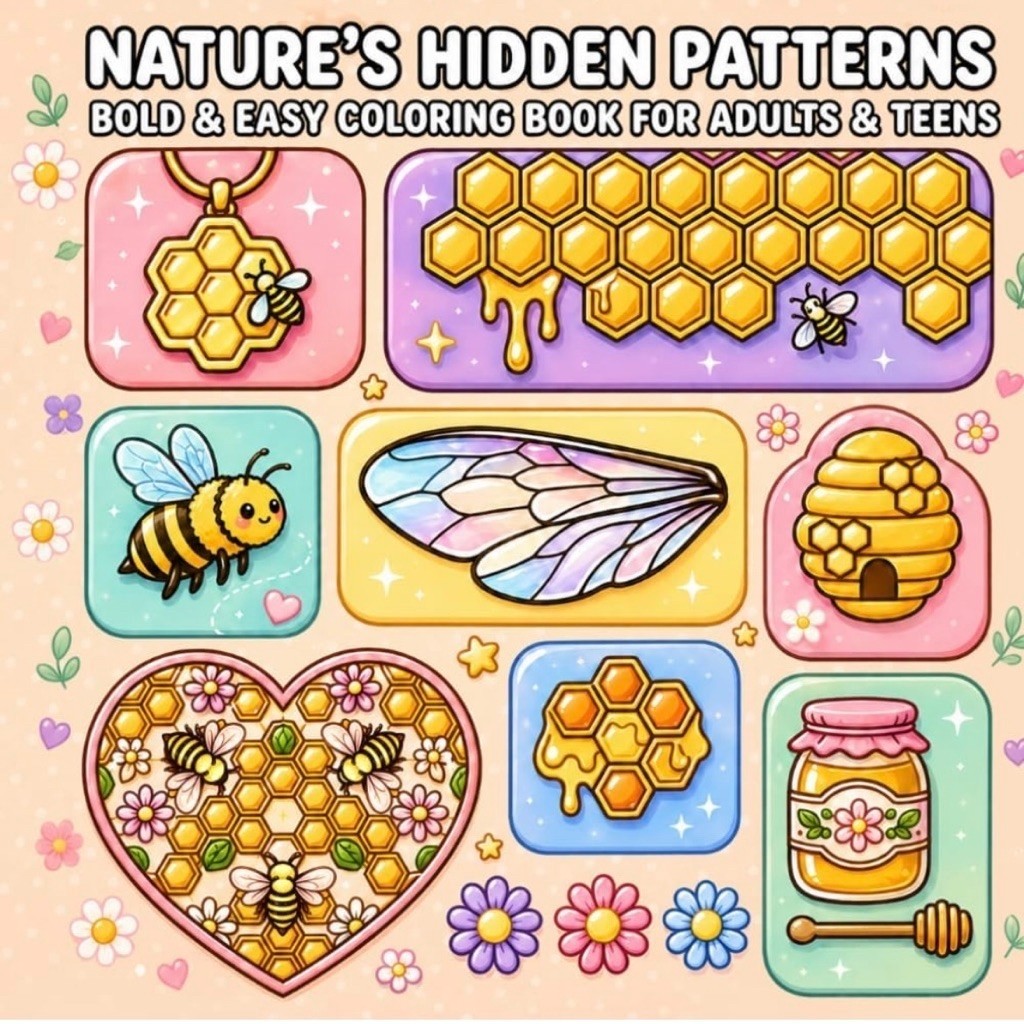 Natures hidden pattern สมุดระบายสี Nature’s Hidden Pattern by Giggles & Grace