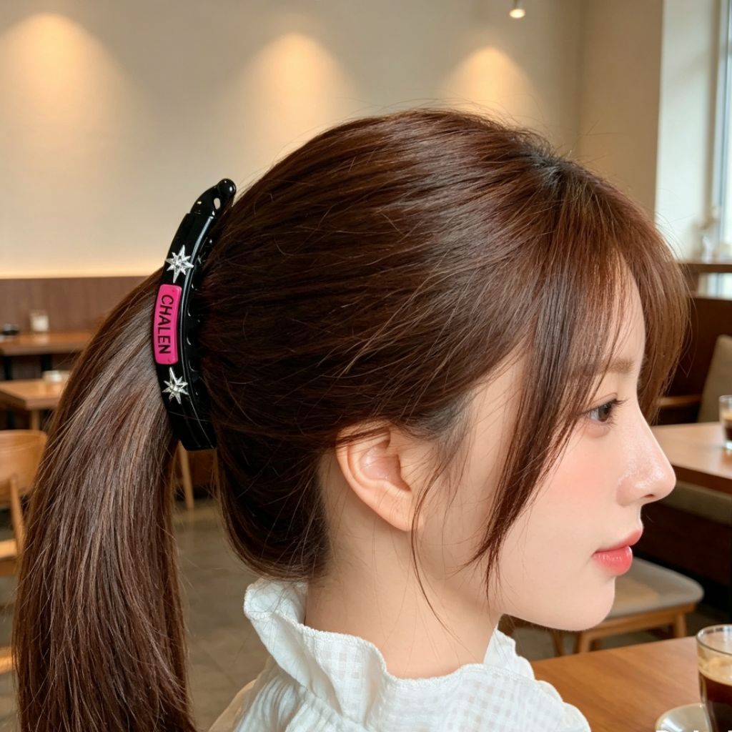 [B058] กิ๊บติดผมทรงกล้วย 4 ขนาดไซส์ S/M/L/XL ยาว 8/10/11/13 cm กิ๊บรูปดาว star chalen 4 สี