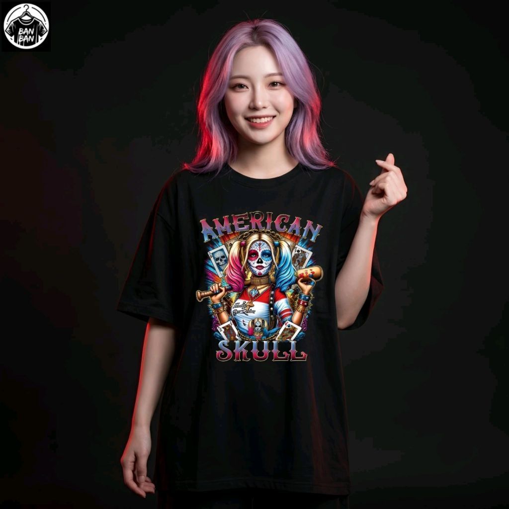 เสื้อยืดสกรีน Harley Quinn  เนื้อผ้าCotton100%ใส่สบาย