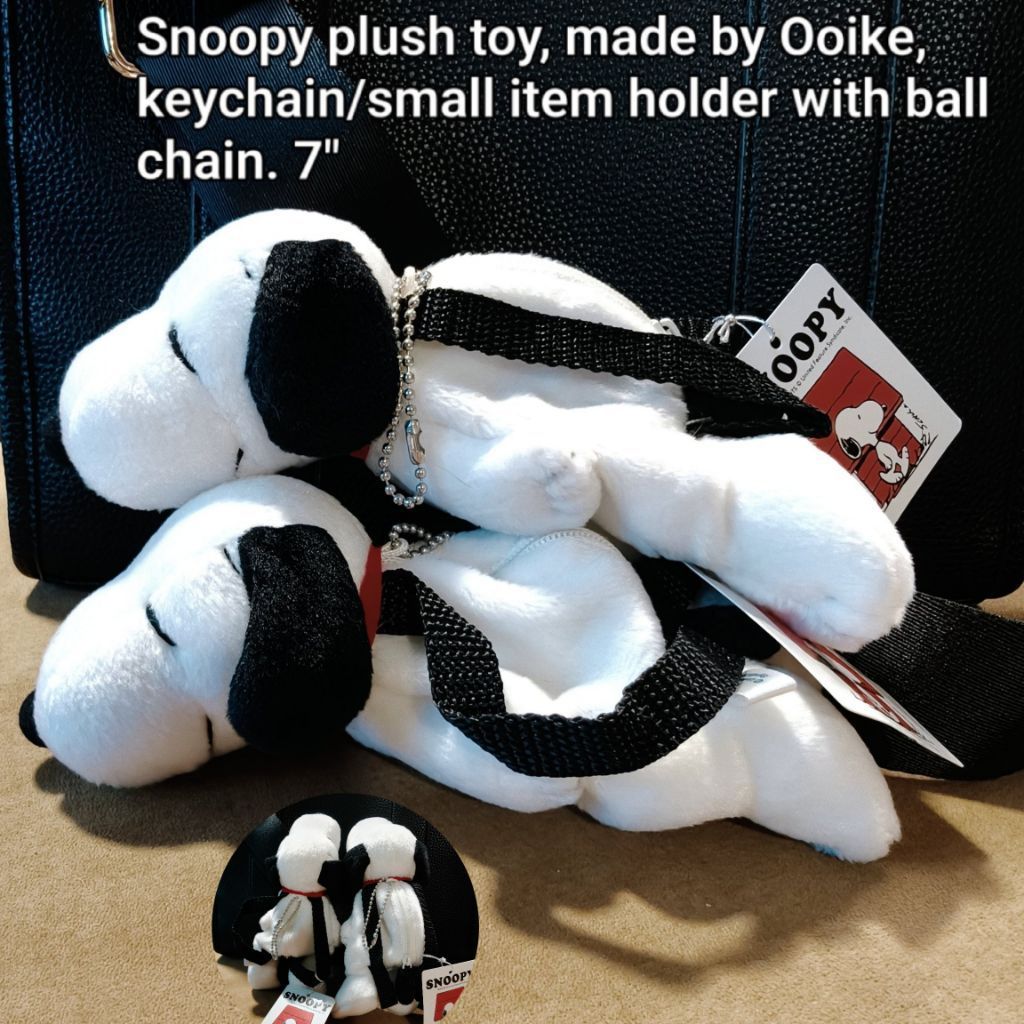 ขายคู่ พวงกุญแจ กระเป๋าซิป ตุ๊กตา สนูปปี้ ป้ายห้อย Snoopy plush toy  Ooike keychain/small item holde