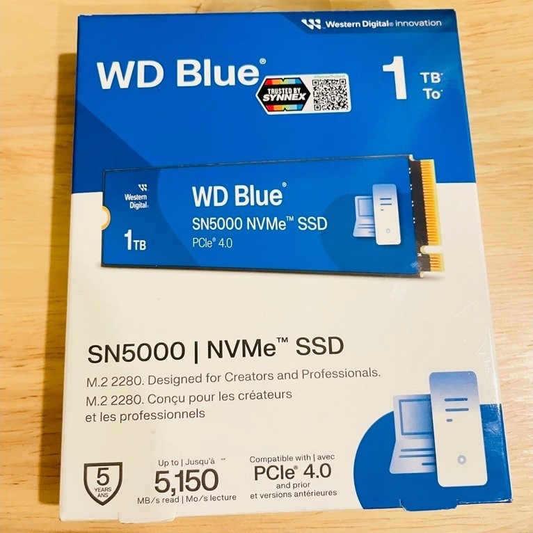 SSD M.2 NVMe 1TB WD Blue SN5000 PCIe 4.0 (มือ1)