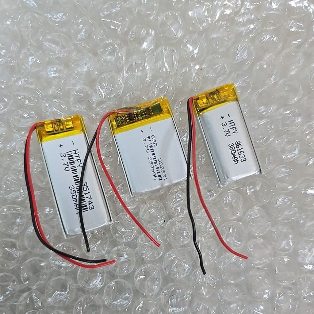 แบตเตอร์รี่ 3.7v 350-380mah（332531/351743/861633)
