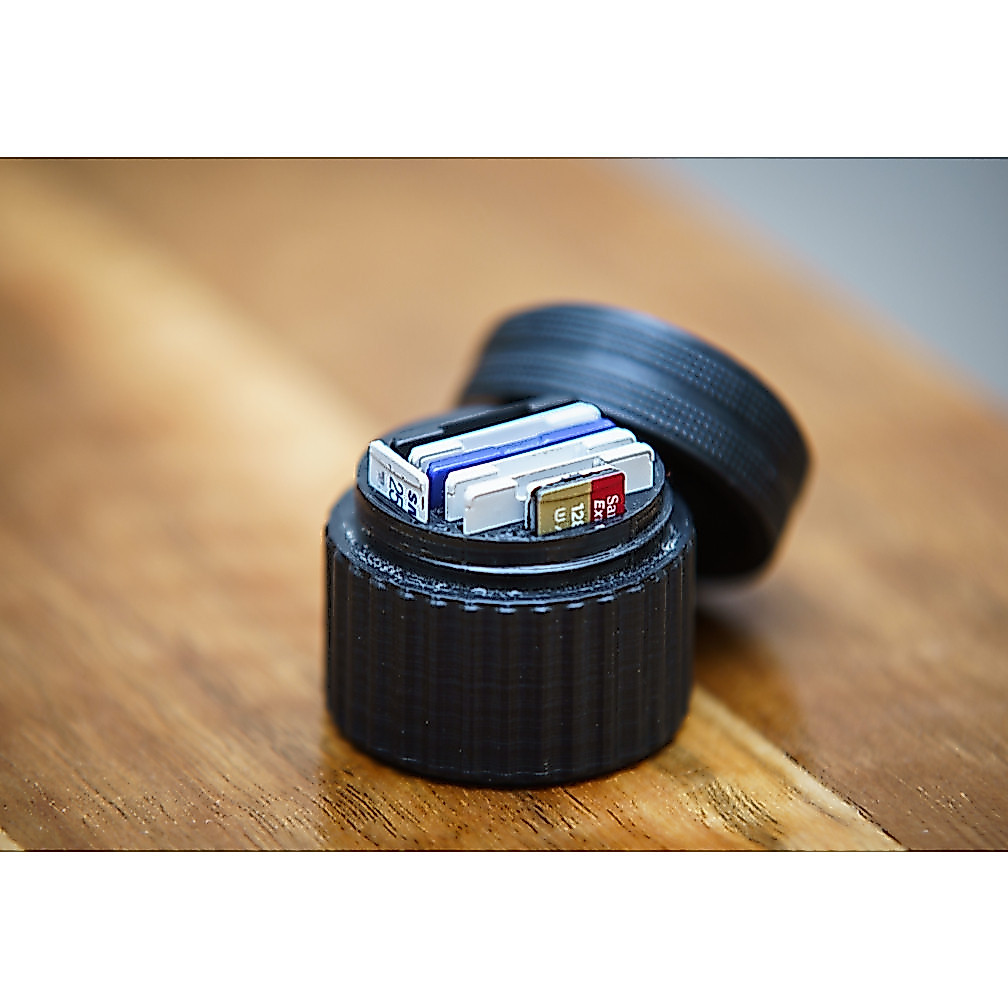 SD Card Case / Jar / Holder – 6 SD & 6 Micro SD Storage, กล่องการ์ดหน่วยความจําสําหรับเดินทางกันน้ํา