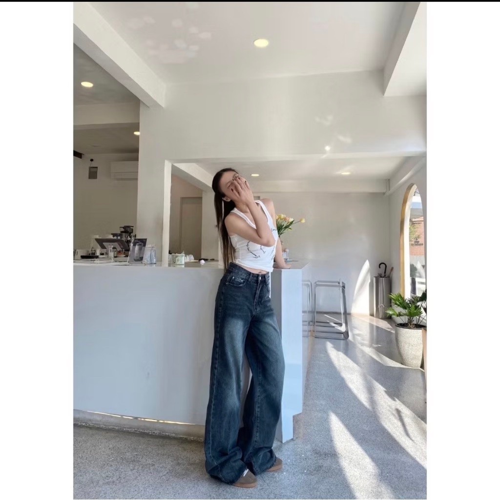 กางเกงยีนส์ Reily สี Indigo Size S