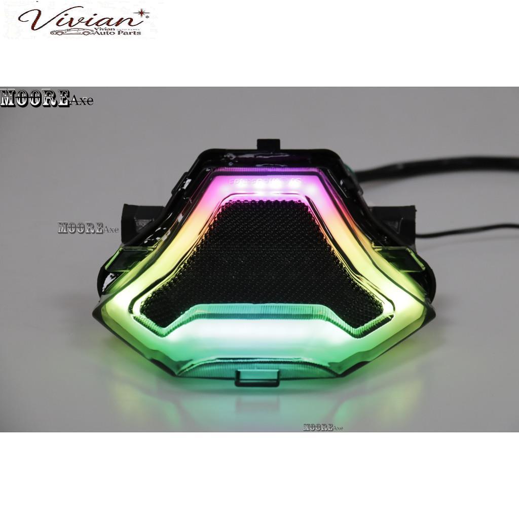 สําหรับ Yamaha YFZ R3 R25 Y15ZR MT03 MT07 FZ07 LC150 MT-03 MT-07 ไฟท้าย LED ไฟเลี้ยวไฟท้ายเบรคเจ็ดสี