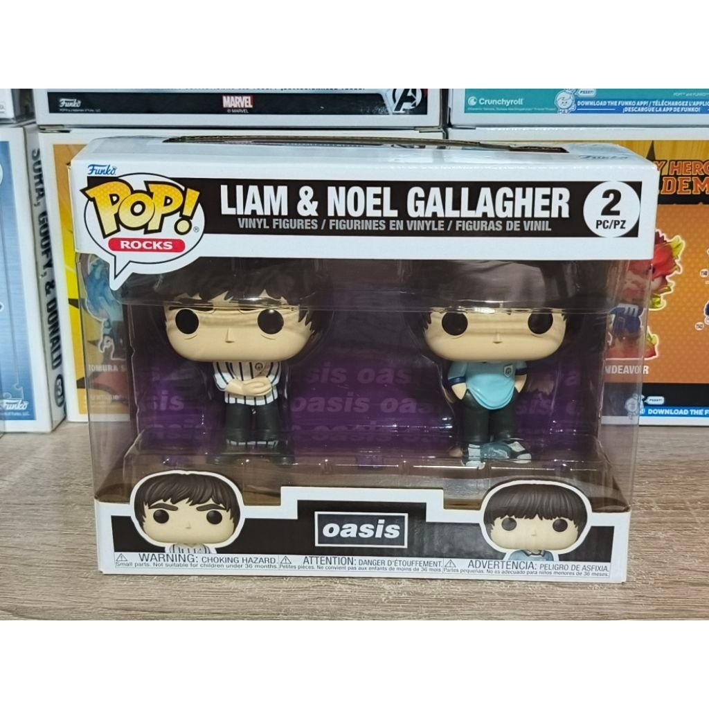 Funko Pop! : Oasis - Liam & Noel Gallagher [ กล่องสินค้า - 9/10 ]