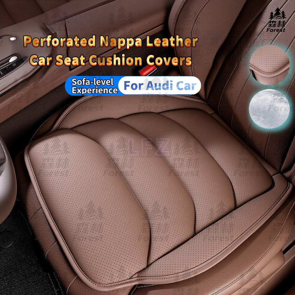 LFZ 【 สําหรับ Audi Premium Perforated Nappa Leather Car Seat Covers】-For A3, A4, A6, A8, Q3, Q5, Q7-
