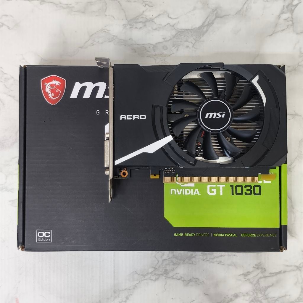 MSI GT1030 2G DDR4 มือสอง ไม่ต่อไฟเพิ่ม