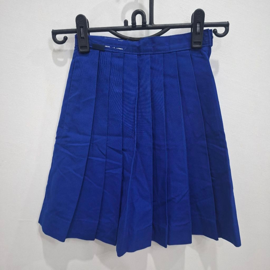 SEP 9/2 กระโปรงนักเรียน สีน้ำเงิน จีบรอบ อ 21×ย18 นิ้ว มือสอง