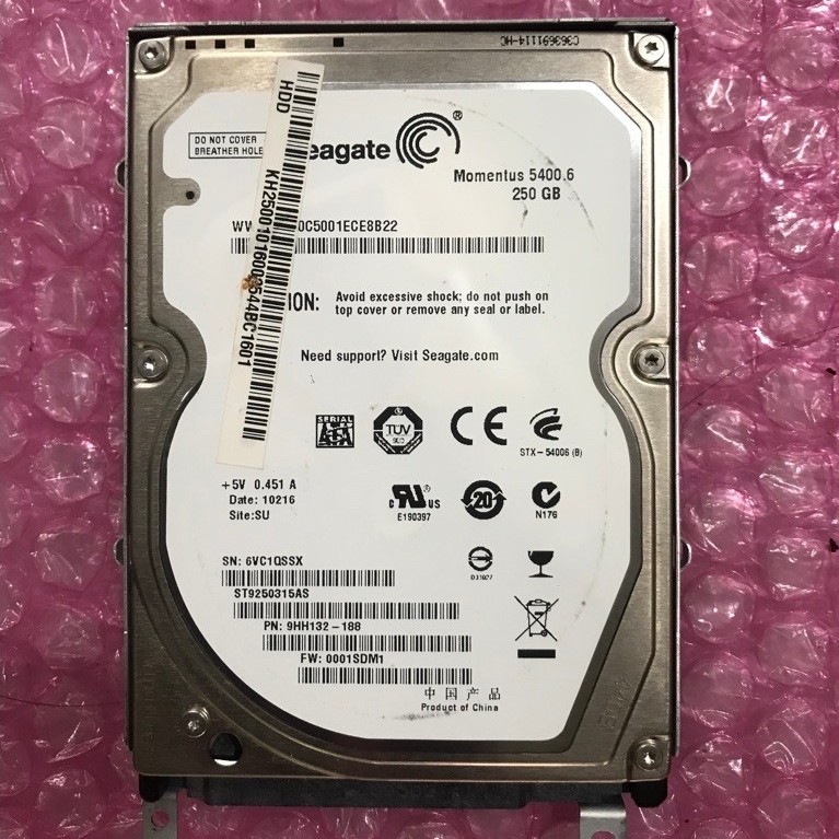 Seagate | HDD สำหรับโน้ตบุ๊ก 250GB 7200 RPM