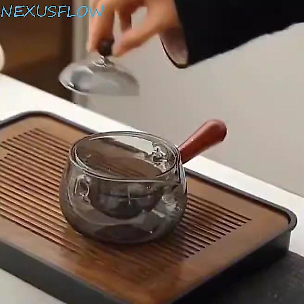 Nexusflow Fair Cup, แก้วใส 360 องศาหมุนกาน้ําชา, Drinkware ขนาดใหญ่พร้อมที่จับกาน้ําชาต้มทนความร้อนบ้าน